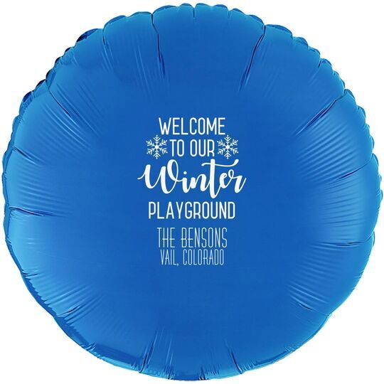 Welcome To Our Winter Playground Mylar Balloons